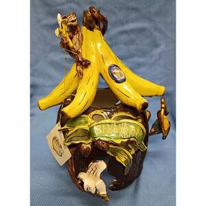 RARE Banana Cabana 2000 Blue Sky Heather Goldminc Ceramic Tealight Holder Top